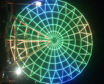 O parque de diversões super da cor conduziu a decoração da roda de Ferris do pixel do Rgb