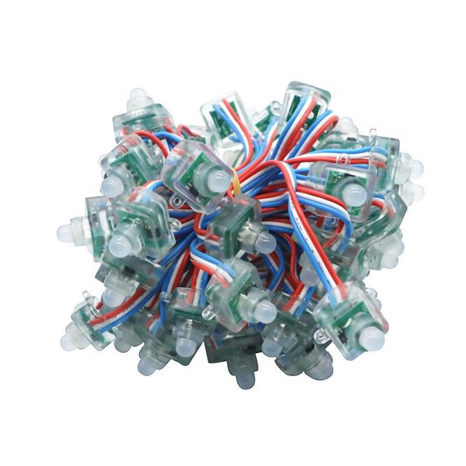 O pixel do diodo emissor de luz do quadrado da letra de canal amarra o quadrado 12mm de DC5V WS2811 difundiu 0