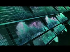 Painel de exibição LED transparente flexível Janela de vidro Adesivo LED Ecrã de filme transparente