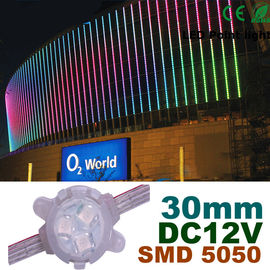 cor completa do módulo do pixel do diodo emissor de luz de 30mm DC12V RGB para a decoração de construção