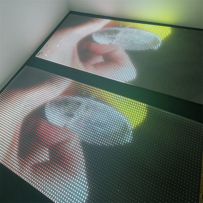 p6RGB Color LED Transparent Film Screen Indoor / Outdoor Display Video Screen