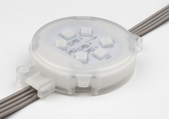 SMD5050 1.5W RGB LED Pixel Point Light for Outdoor Lighting 50mm Building House IP67 Waterproof 24V