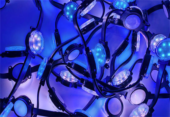 40mm DMX512 RGB Pixel Light  LED Point Light IP67 Waterproof for Architectural Theme