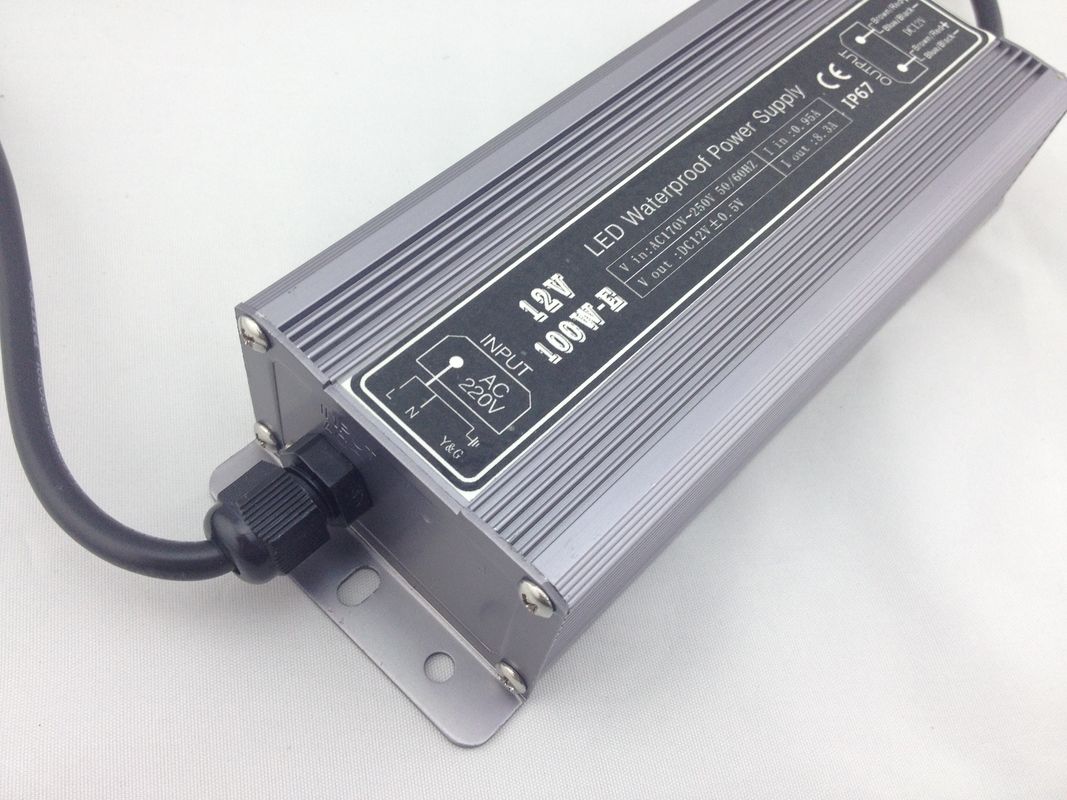 Fonte de alimentação constante impermeável exterior DC12V do diodo emissor de luz da tensão 100W IP67