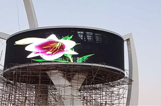 P100mm Display LED Curtain Wall IP67 Flexible LED Mesh Video Curtain