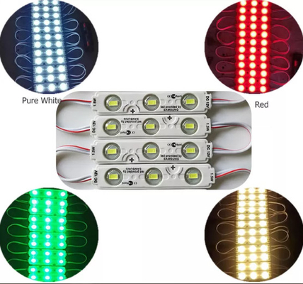 O módulo do diodo emissor de luz da C.C. 12V 1.5W amarra 3 o módulo impermeável do diodo emissor de luz do diodo emissor de luz IP65 SMD 5730 para a caixa de luz do Signage