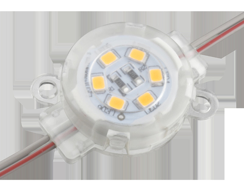 Corpo impermeável claro do PC do único ponto exterior IP67 0.6W 12V 30mm do diodo emissor de luz da cor 30mm