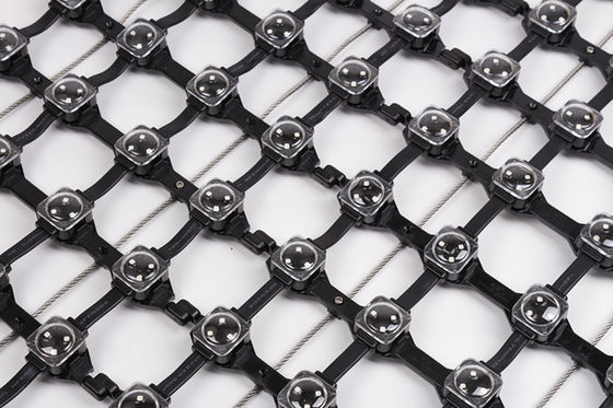 Customized Mesh LED Screen Waterproof IP67 12V RGB Outdoor Flexible Video Display