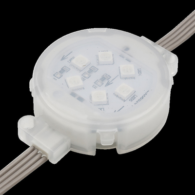 Ponto impermeável exterior 1.5W claro Smd5050 DC24V 50mm RGB DMX512 do diodo emissor de luz IP67