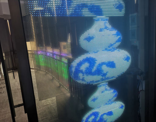 P10 Transparente LED Display Screen Full Color Alto brilho Para edifícios de vidro janela