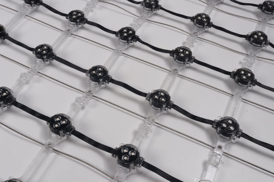 IP68 Impotente 30mm Flexível Display LED Mesh Para Construção de Cortina de Vidro