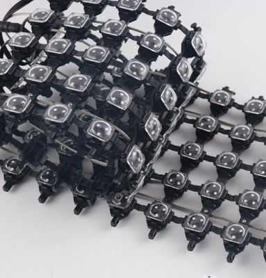 Outdoor Programmable LED Mesh Curtain DMX512 Control For Building Media Decoration