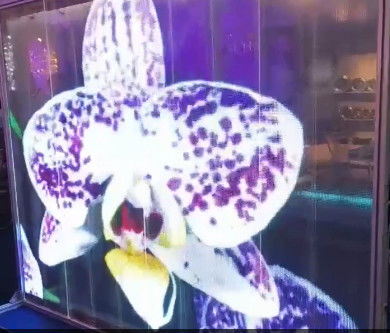 Flexível transparência adesivo LED Film Screen fino Publicidade Video Wall P6DC5V WE2121RGB 16bit