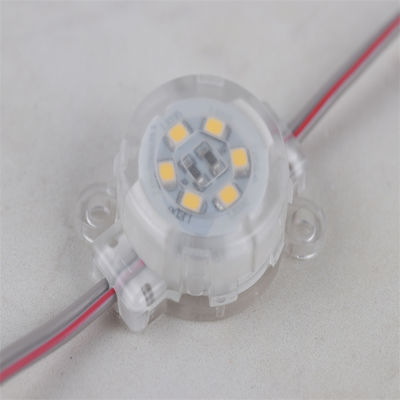 luz de ponto LED Casa de luz de decoração de férias permanente DC9V 0,75W 25mm Lâmpada de ponto LED à prova d'água exterior RGBW