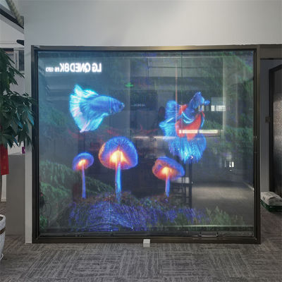 Ecrã de filme transparente LED personalizado para parede de vídeo publicitária P6DC5V WE1314RGB 16bit