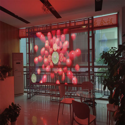 XH-JHP-P6Custom de alta qualidade vidro transparente de cores completas duplo lado transparente vidro display LED display transparente