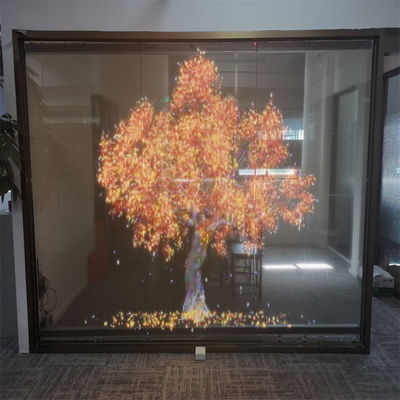 Ecrã transparente LED brilhante Janela de vidro P6.25 P8 P10 Ecrã de filme LED interior