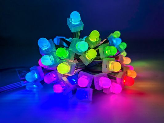 DC5V 12mm DMX512 Square LED Pixel Light com proteção IP67 e ângulo de visão de 160 graus