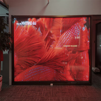 Ecrã de filme transparente LED P6 de alta definição para parede de vídeo interior com instalação fácil e RGB DC5V