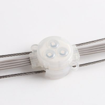 RGB LED Point Light 1W Epistar Chip 30mm RGB LED Point Light Impermeável IP67 exterior com corpo de PC