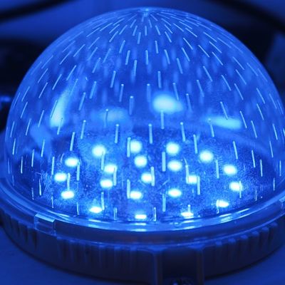 12* SMD3535 vermelho verde azul dmx512 80mm fonte de luz pontual luz de pixel decorativa exterior