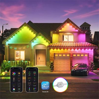 Decoração de Natal ao ar livre 160 LED RGBW SMD5050 Eave Lights com controle remoto
