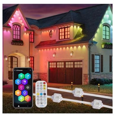 PC Shell Iluminação exterior IP67 WIFI Controle 20*12.5mm DC12V/24V App Iluminação permanente RGB para exterior