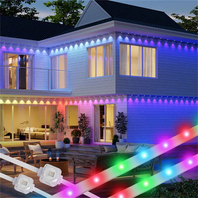 Certificado CE IP67 resistente à água RGBIC Smart Eaves Light para telhados de casas ao ar livre
