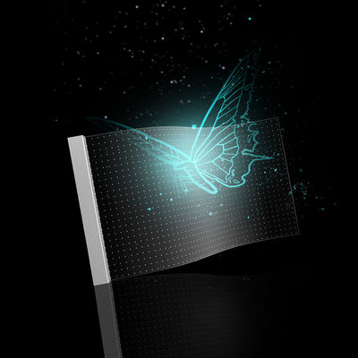 Ecrã LED transparente e flexível de vidro de filme de cristal LED