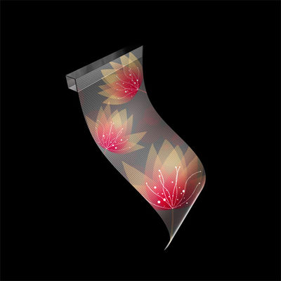 P10 Ecrã LED transparente flexível e a cores completas Ecrã LED adesivo em vidro para uso exterior e interior