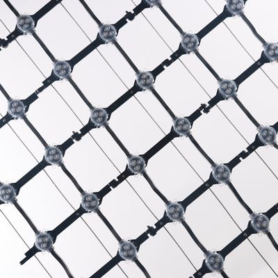 Ecrã de exibição de malha LED flexível de 30 mm para edifícios de cortinas de vidro 1000 mm * 1000 mm Tamanho da tela 50000 horas Vida útil