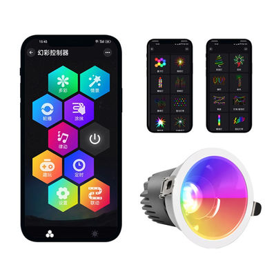 RGBW Light Source 20W LED Circular Embedded Spotlight for Indoor Lighting