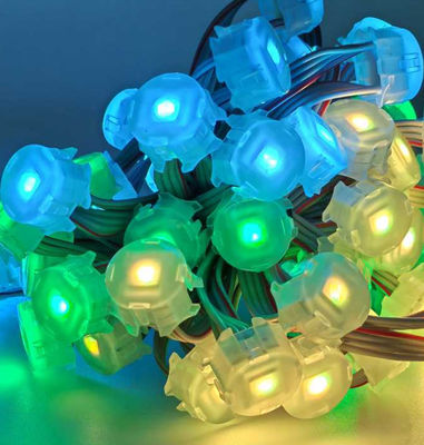 luz do pixel do diodo emissor de luz da C.C. 12V Digitas RGB de 20mm para o centro comercial, corda do pixel do diodo emissor de luz