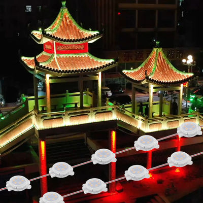Lâmpadas de pixel de LED de 30 mm RGB 24V de pista de alumínio permanente para decoração de férias ao ar livre