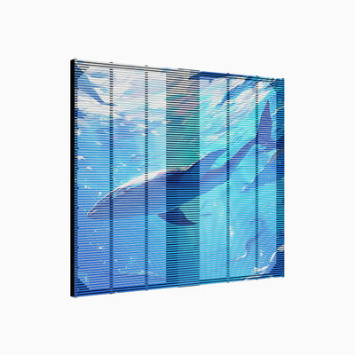 800W/m2 Maximum Power Transparent Glass LED Grille Screen for Indoor Outdoor Full Color Electronic Advertising