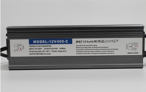 Ip67 condutor LED à prova d'água 12vdc 24vdc 24v 400w fonte de alimentação LED