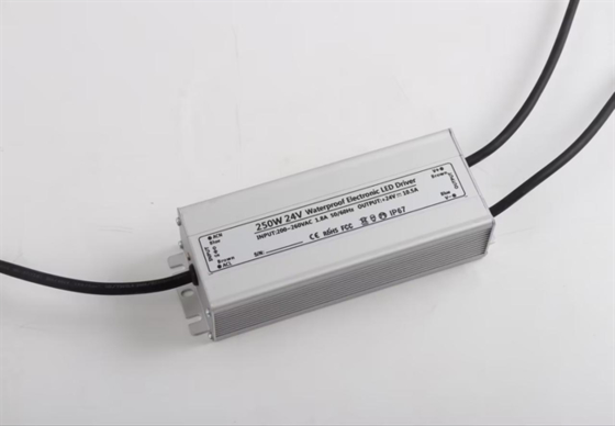 Fornecedora de energia LED DC12V de alumínio à prova d'água de alta eficiência de 300 W para iluminação LED