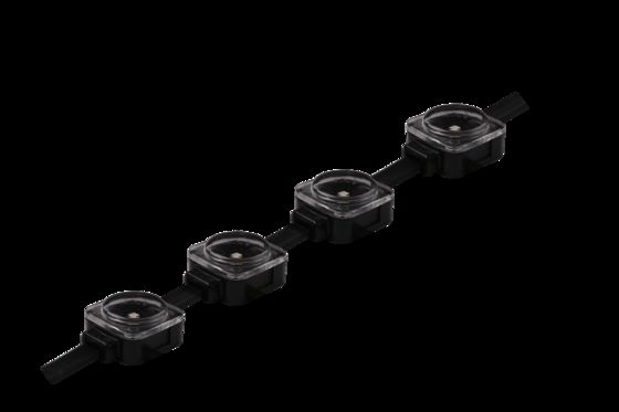 Fonte de luz pontual de 25mm RGB DC12V para letreiros publicitários, paisagismo de edifícios externos, luzes à prova d'água, fonte de luz pontual LED