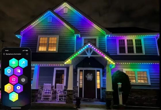 Luz de Pixel de Ponto LED RGB Iluminação de Trilho Luzes de TETO Externas Decoração