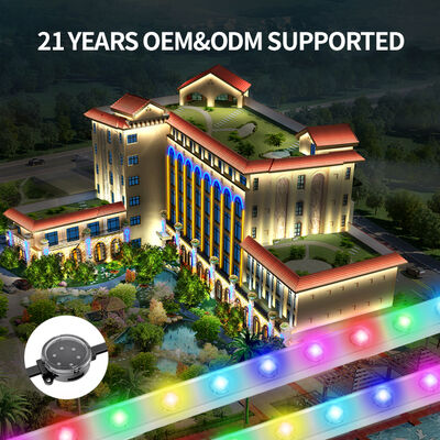 Fonte de luz pontual LED RGB endereçável em alumínio IP67, perfil de alumínio, LED permanente para exteriores, luzes de Natal