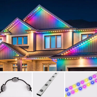 Lâmpada de ponto LED de pedra preciosa exterior permanente 30mm Lâmpada de Natal de exterior com pista de alumínio IP67 à prova d'água