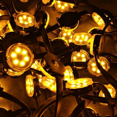 A luz SMD3535 IP67 do ponto do diodo emissor de luz 48V do material 50mm do PC do RGB ilumina a iluminação flexível impermeável