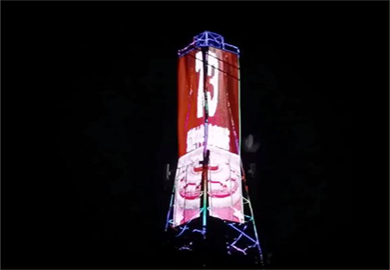 P100 Pixel Pitch Flexível tela de malha LED com 3000cd brilho e IP67 impermeável para paredes de vídeo ao ar livre