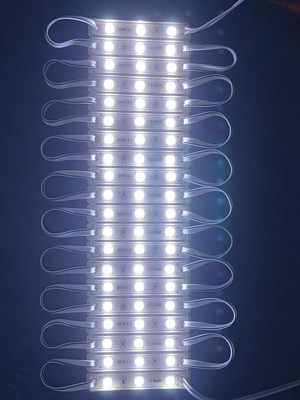 Modulo LED SMD 2835 de 3 luzes de 12 V com lente de sinal de 1 W IP67 PC Corpo de luzes Pixel para decoração exterior
